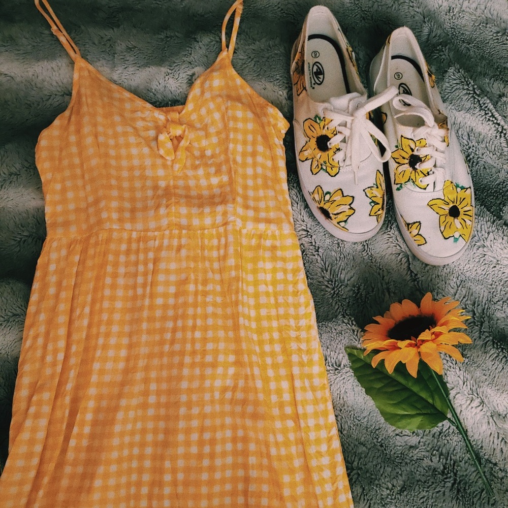 H&M Yellow Plaid Dress💛